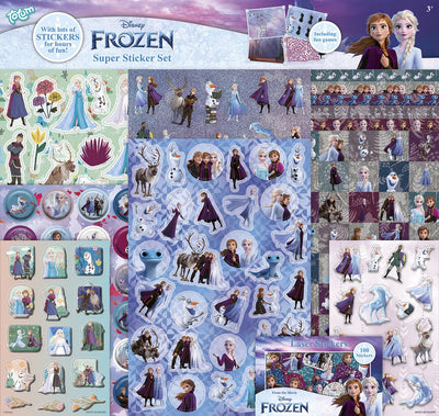 Totum disney frozen super sticker set xl 7 vellen - speelgoed meisjes vanaf 3 jaar - creatief knutselen stickeren met anna en elsa