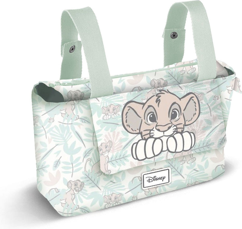 Karactermania - disney - de leeuwenkoning - the lion ling - baby tas - pracktische luiertas voor de kinderwagen - groen