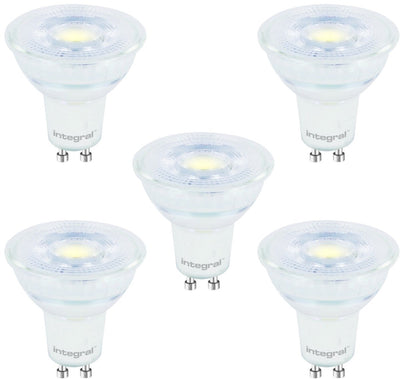 Integral 5 pack - gu10 led spot - 3,6w - 4000k neutraal wit - dimmable