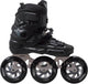 Roces ego tif 3x110 skeelers volwassenen - 3 wielen 110mm - speed skates inline skates - zwart zilver - maat 42