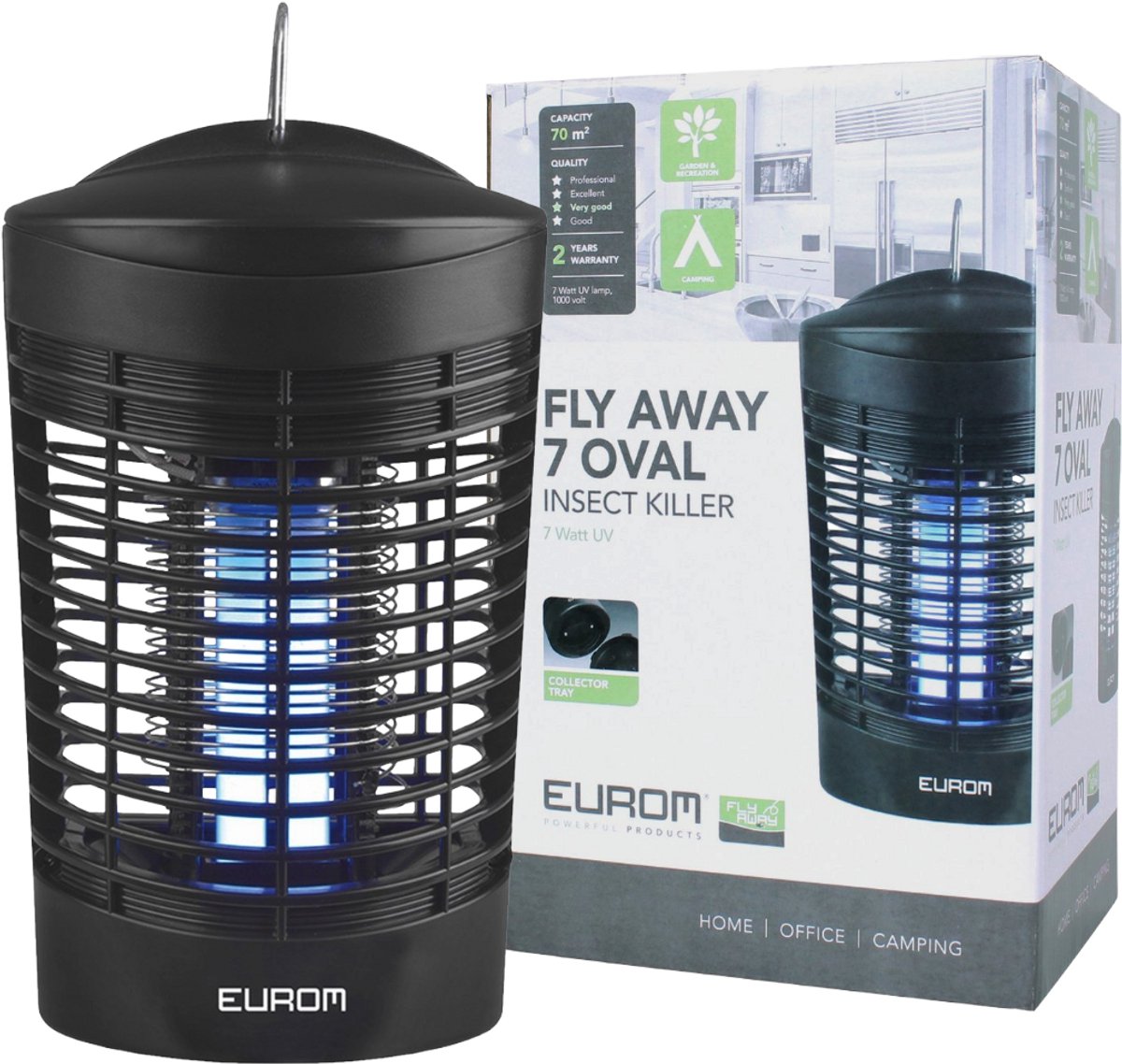 Eurom insectenlamp - 230 volt - 70 m²