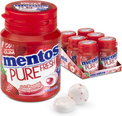 Mentos kauwgom pure fresh aardbei (6x 30 stuks)