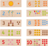 Bigjigs houten legpuzzel cijfer tegels, 30st. - afbeelding 1