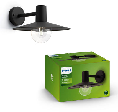 Philips skua buitenwandlamp - zwart