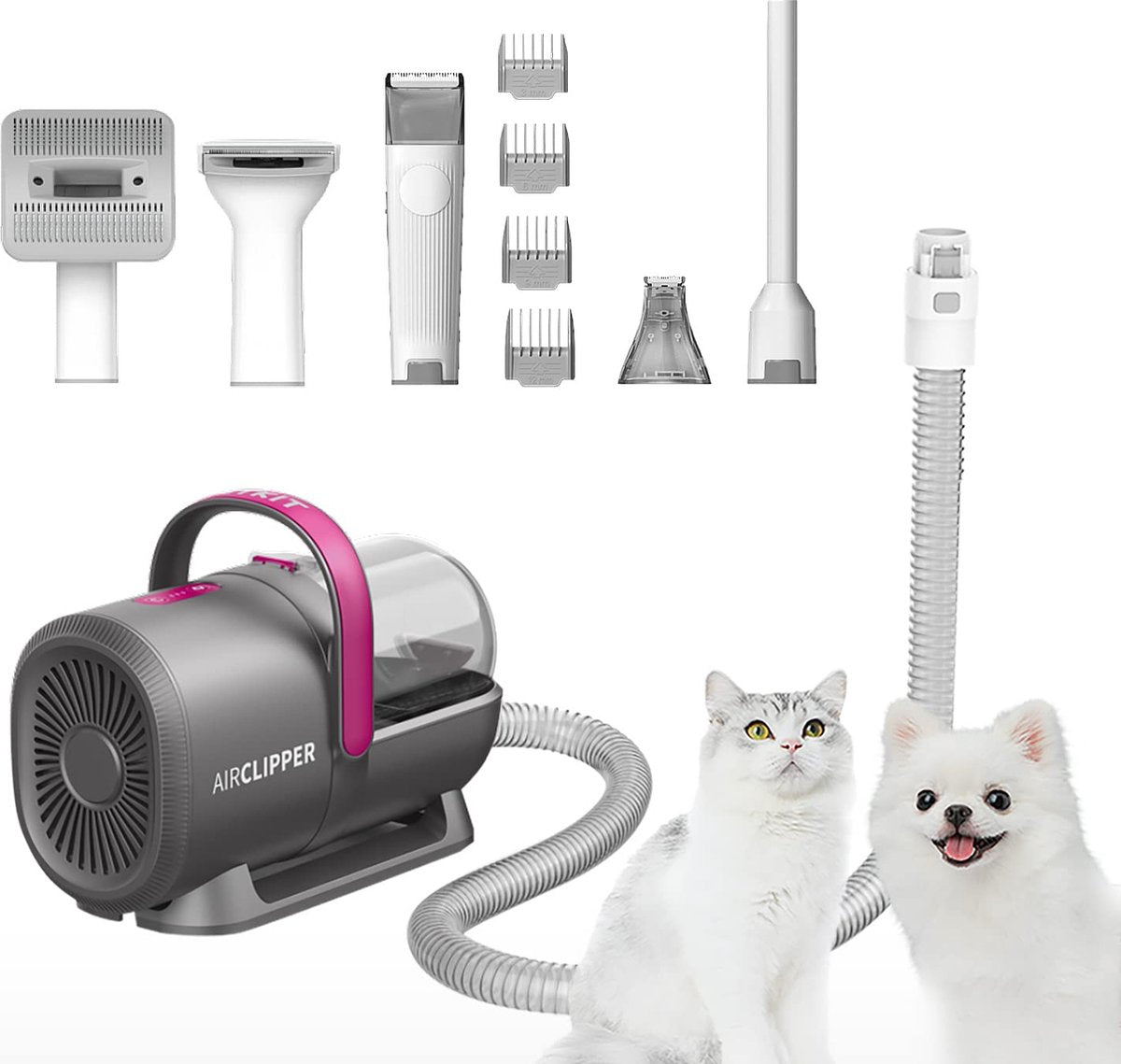 Petkit - airclipper - pet grooming vacuum kit - haarverwijderaar - hondentondeuse - dierbenodigdheid - voor kat en hond