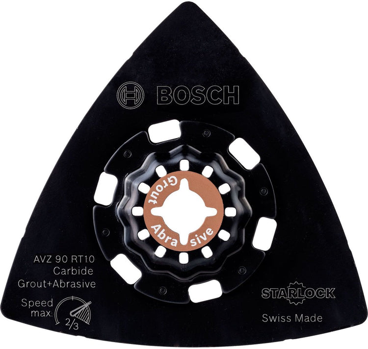Bosch carbide-riff schuurplaat avz 90 rt10 90 mm sanding grit 10 - 2609256f04