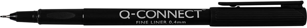Q-connect fineliner, 0,4 mm, zwart