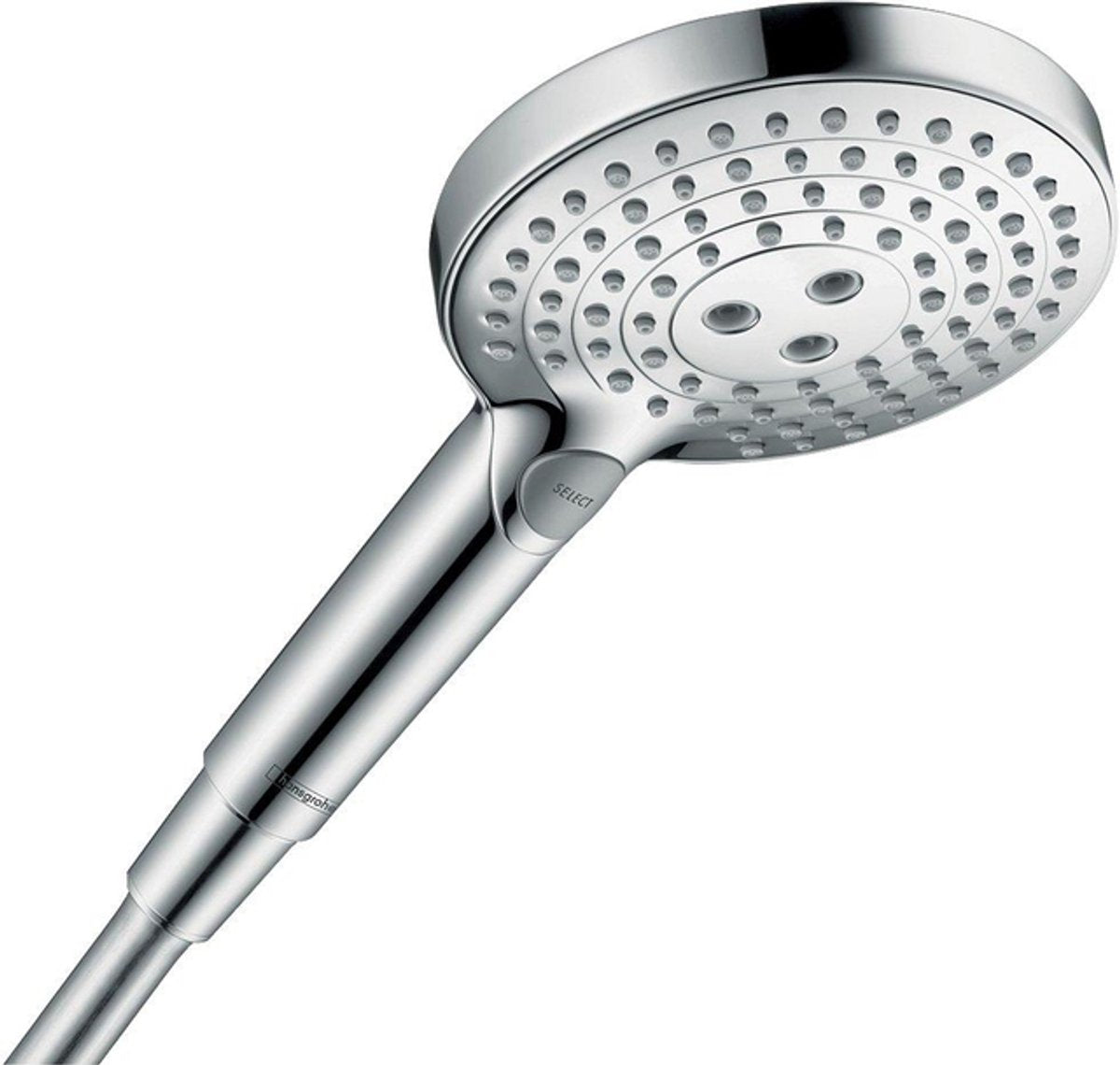 Hansgrohe raindance select s 120s - 3jet powderrain green - 6 l m - ecosmart - hoogglans chroom