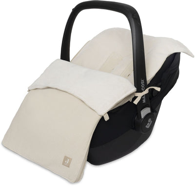 Jollein voetenzak voor autostoel kinderwagen - little waffle - 82x42cm - sand