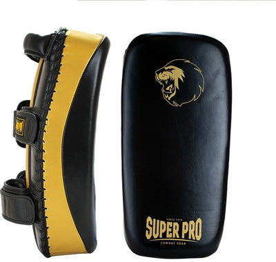 Super pro combat gear thaipad leder zwart goud one size