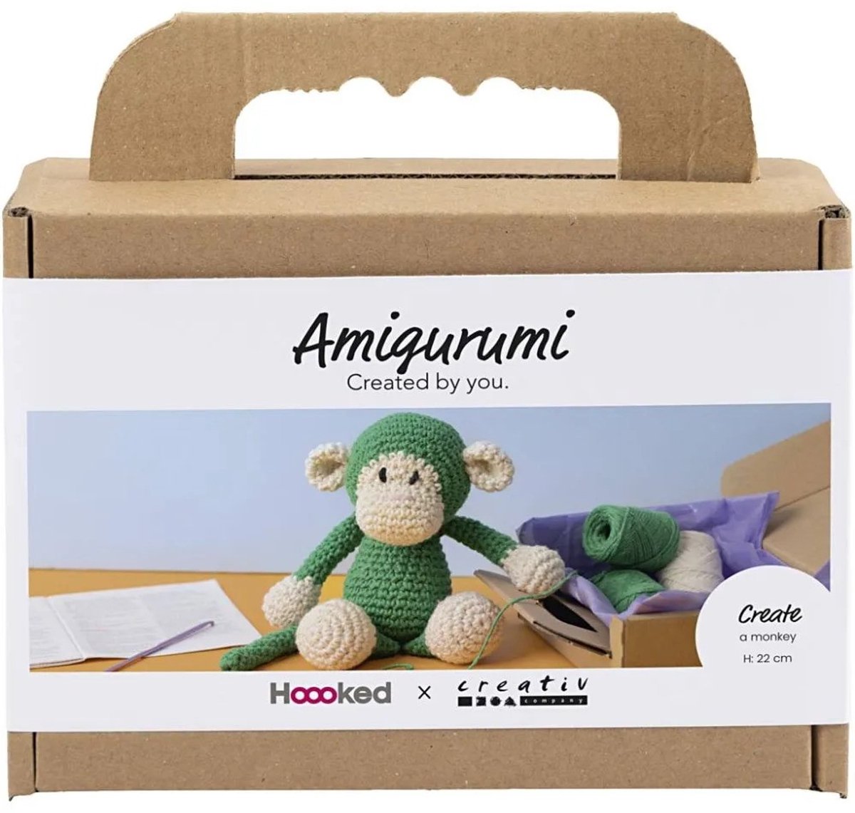 Creativ company https: www.cchobby.nl hobbyset-amigurumi-aap-groen-off-white-1-doos