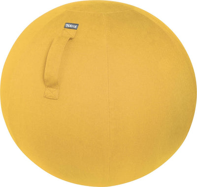 Leitz ergo cosy actieve ergonomische zitbal 65 cm - inclusief handpomp - ideaal voor thuiskantoor - warm geel