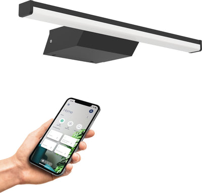 Eglo connect.z regello-z smart spiegellamp - badkamer - led - 60 cm - zwart - instelbaar rgb wit licht - dimbaar - zigbee - wandmontage - kastmontage