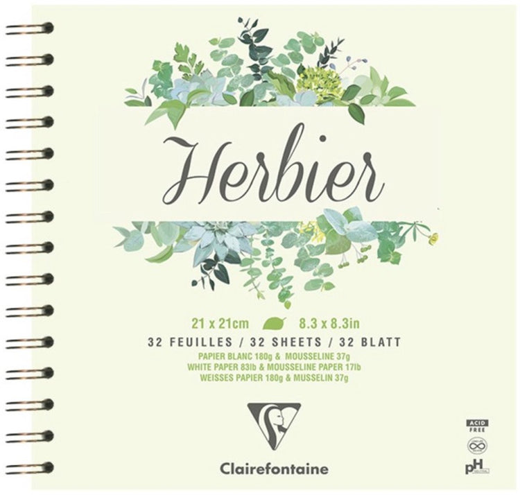Clairefontaine herbarium ringband schrift - 21x21cm 180g - 32 sheets