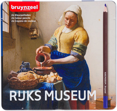 Van gogh bruynzeel hollandse meesters blik 24 kleurpotloden - het melkmeisje van vermeer