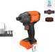 Black+decker 18v brushless slagschroevendraaier met bits (zonder accu en lader) - blim78n-xj