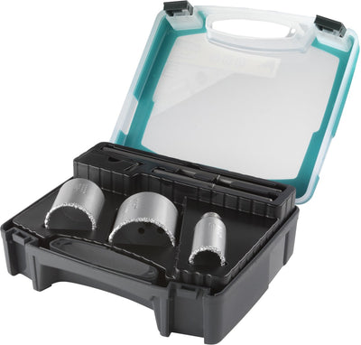Wolfcraft - gatenzaagset voor metselwerk, tegels en steen - ø 33, 53, 68 mm - 1003000