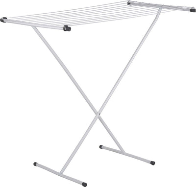 Bo-camp - droogrek - compact - staal - schaarmodel - wit - 9 meter