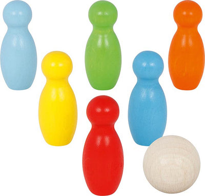 Goki kegelspel, 7-delig, hout, 3+