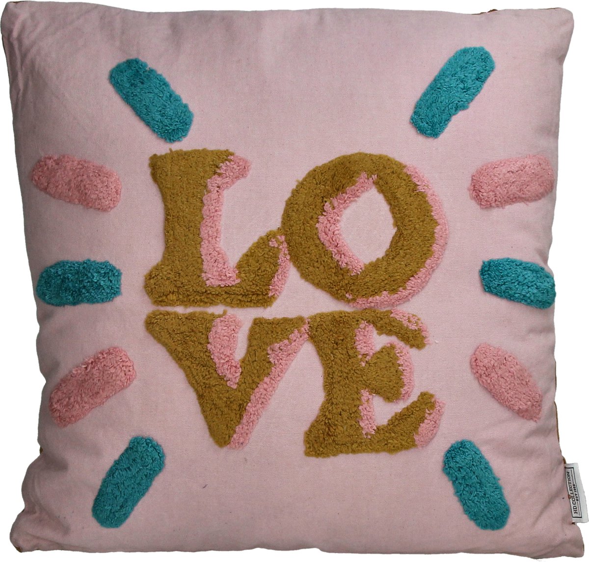 Hd collection kussen love cotton 45x45cm