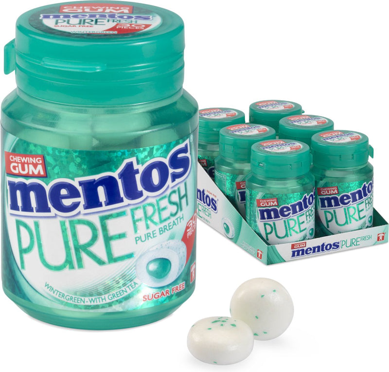 Mentos kauwgom wintergreen bottle (6x 30 stuks)