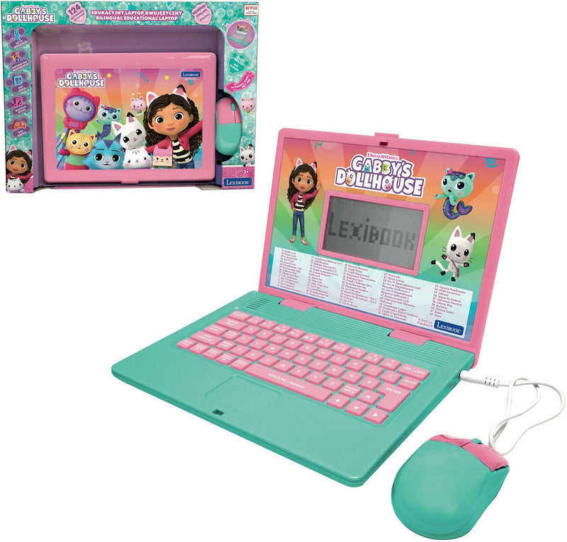 Lexibook gabby’s dollhouse tweetalige educatieve laptop – 124 activiteiten in het engels en pools