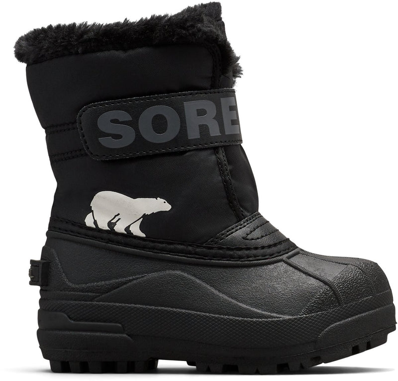 Sorel childrens snow commander™ boot youth unisex little snowboots - black, charcoal - maat 31