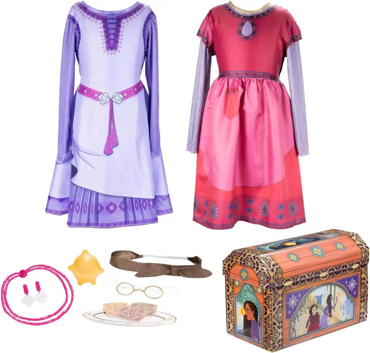 Disguise disney wish asha en dahlia verkleedkoffer 9-delig