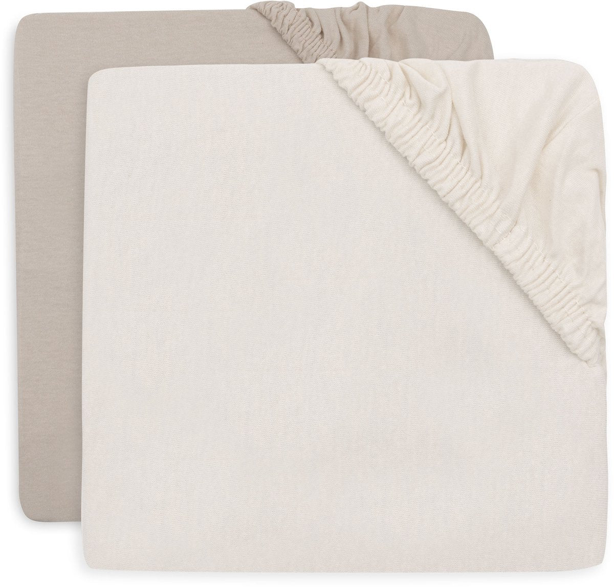 Jollein hoeslaken ledikant - 70 75x140 150cm - jersey - oatmeal sand