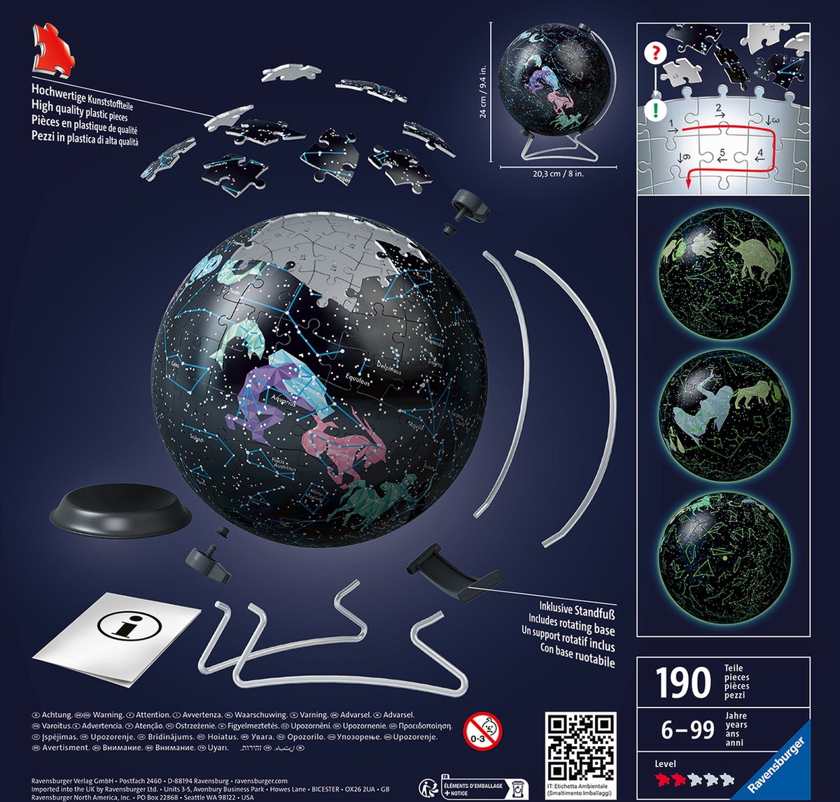Ravensburger constellations glow in the dark - 3d puzzel
