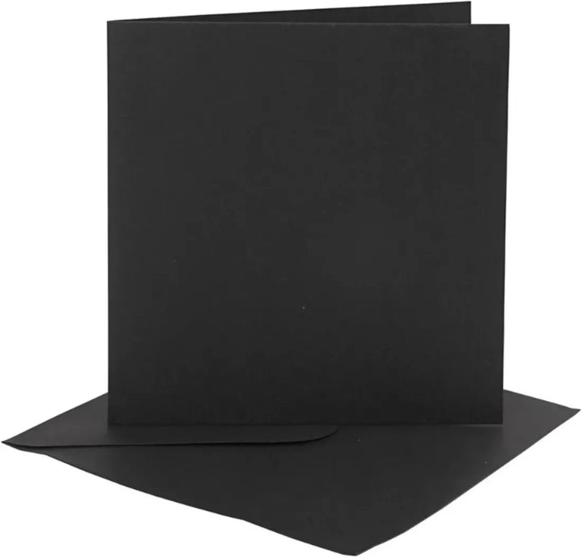 Creativ company kaarten enveloppen zwart 15x15 cm 50 sets