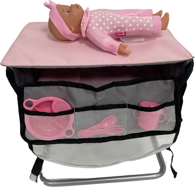 Dimian - bambolina - verzorgingstafel set met pop en accesoires - near to me bed