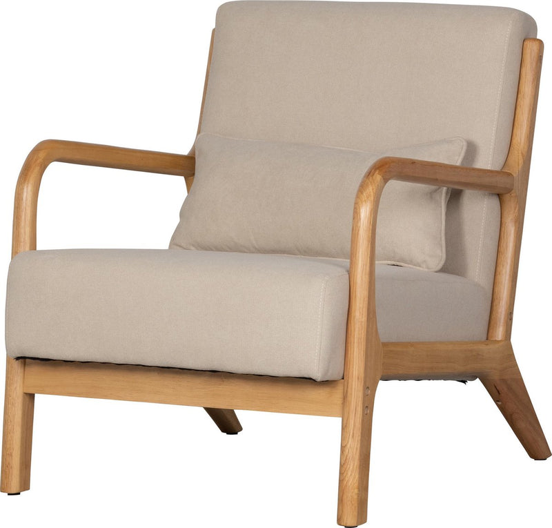 Woood mark fauteuil - stof - naturel - 75x67x82