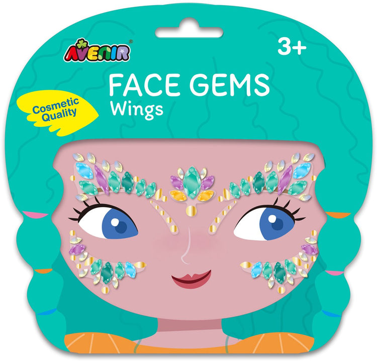 Avenir gezichtsstickers - vleugels - face gem - versier jezelf - 3 jaar