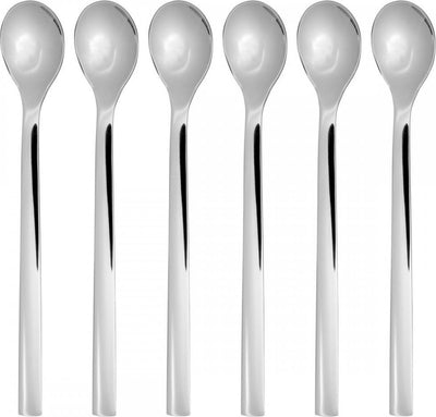 Wmf nuova - latte macchiato lepels - 6-delig - 19 cm - rvs - vaatwasserbestendig