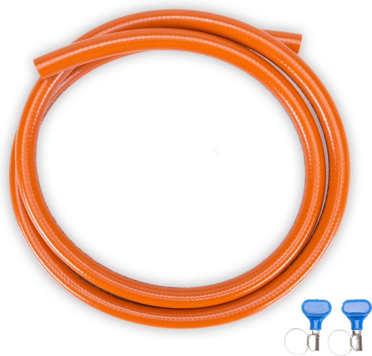 Gimeg hd gasslang pvc - 2 slangklemmen - 1 m