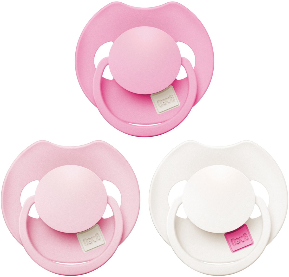 Difrax lovi fopspeen dynamisch - prime tutti frutti - 0 tot 6 maanden - roze - 3 stuks