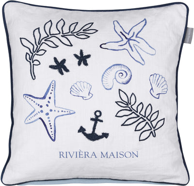 Riviera maison rivièra maison sail away cushion sierkussen - 45 x 45 cm cm - blauw