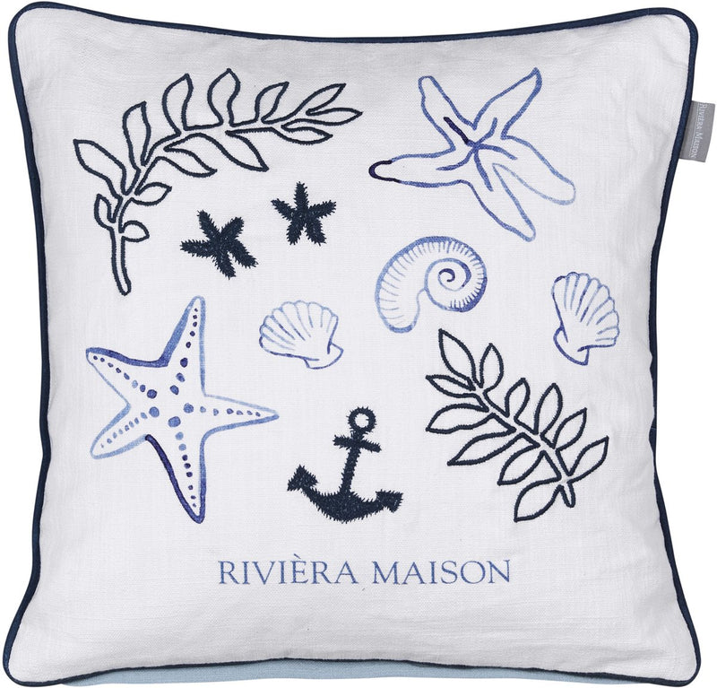 Riviera maison rivièra maison sail away cushion sierkussen - 45 x 45 cm cm - blauw