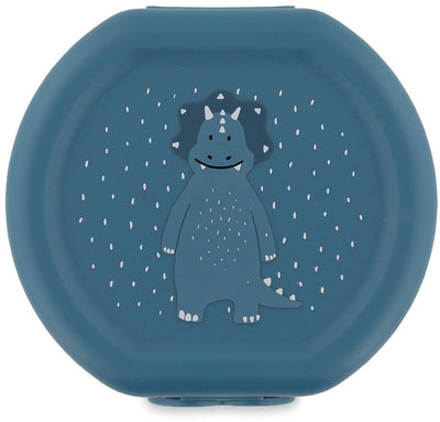 Trixie set van twee snackdoosjes met clip - mr. triceratops - makkelijk te openen - bpa-vrij - voor school en onderweg