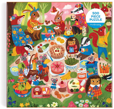 Mudpuppy puzzel - bospicknick - 52 stuks - 500 stukjes - 8 jaar