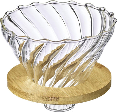 Westmark glazen koffiefilter brasilia – hoogwaardig filter voor handgefilterde koffie met de opgietmethode – glas, bamboe, bpa-vrij