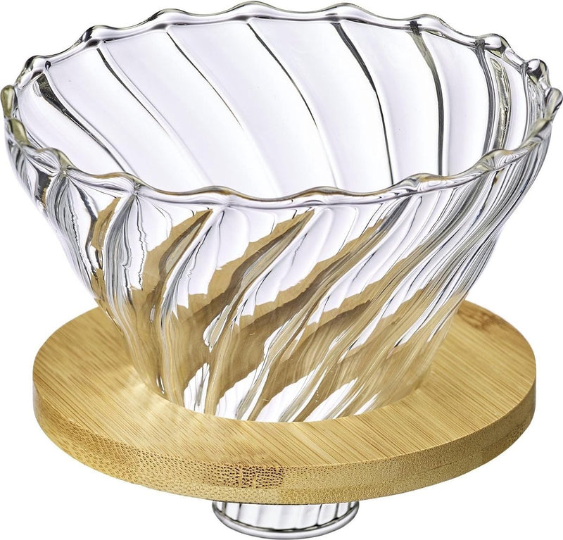 Westmark glazen koffiefilter brasilia – hoogwaardig filter voor handgefilterde koffie met de opgietmethode – glas, bamboe, bpa-vrij