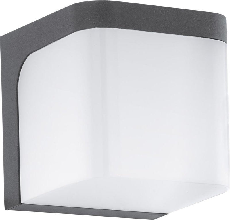 Eglo jorba - buitenverlichting - ip44 - wandlamp - 1 lichts - antraciet - wit