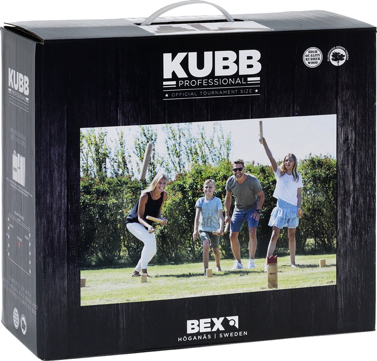 Bex kubb pro rubberhout met rode koning