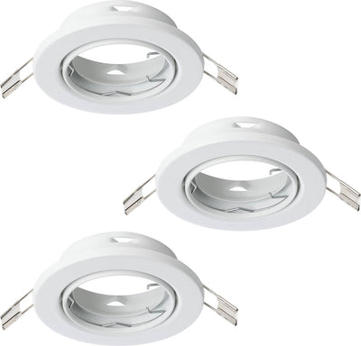Eglo agulo 1 inbouwspot - gu10 - ø 8.5 cm - wit - set van 3 stuks - kantelbaar