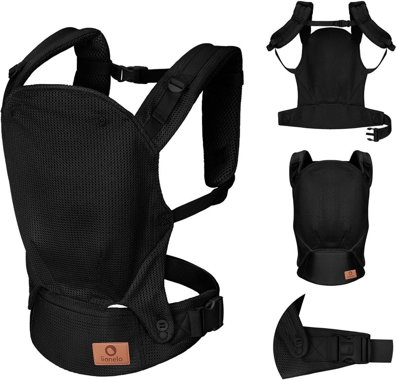 Lionelo margareet air draagzak baby carrier – ergonomische – vanaf 4 maanden tot 20 kg – 3 draagposities – handsfree comfort – ademend materiaal – ihdi gecertificeerd heupvriendelijk – capuchon – dubbele veiligheid – verstelbare riemen – kinderdrager