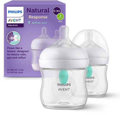 Philips avent natural response babyfles – antikoliek – 2 stuks – 125ml – flow 2 – scy670 02
