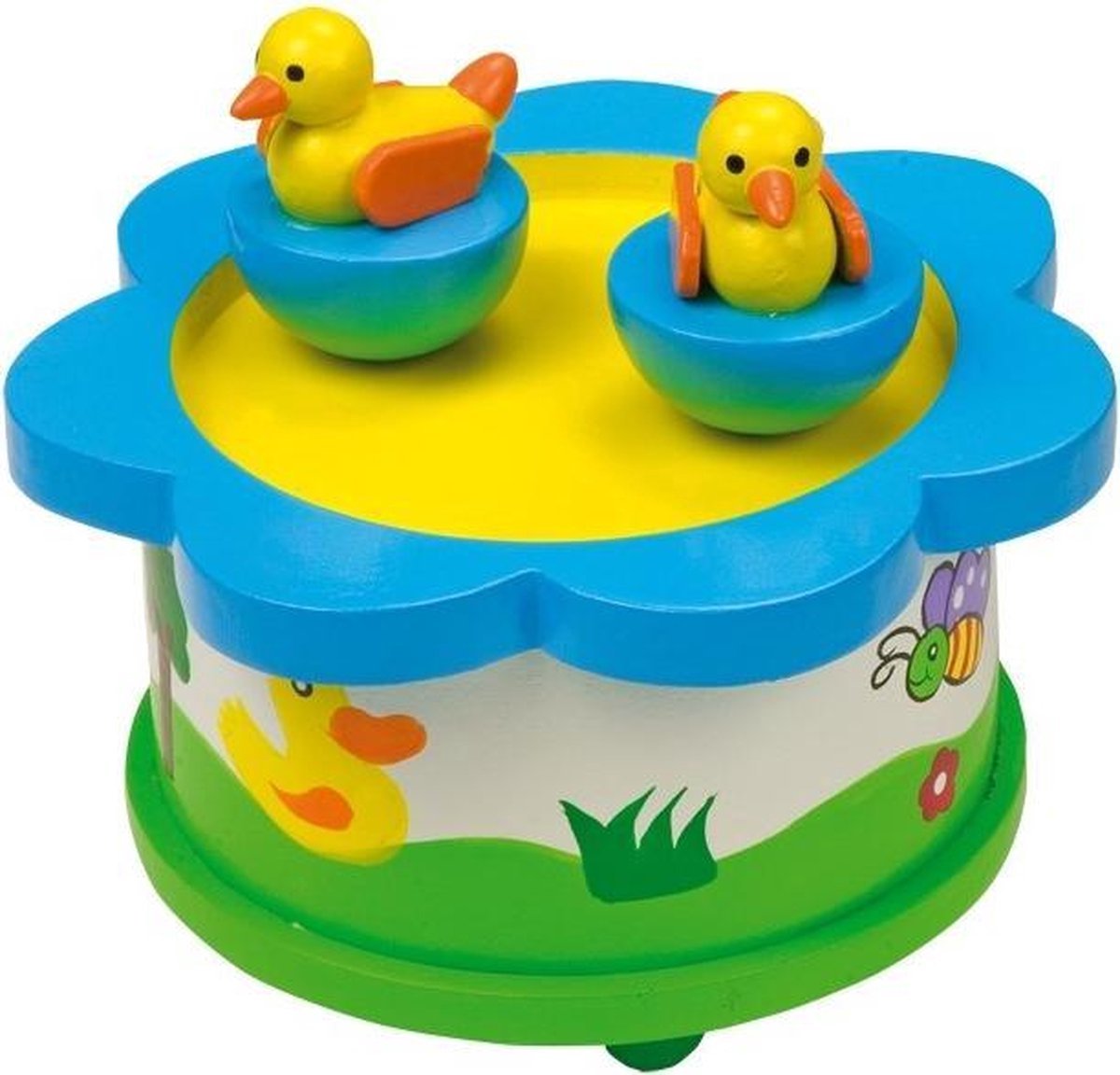 Small foot - houten muziekdoos eend