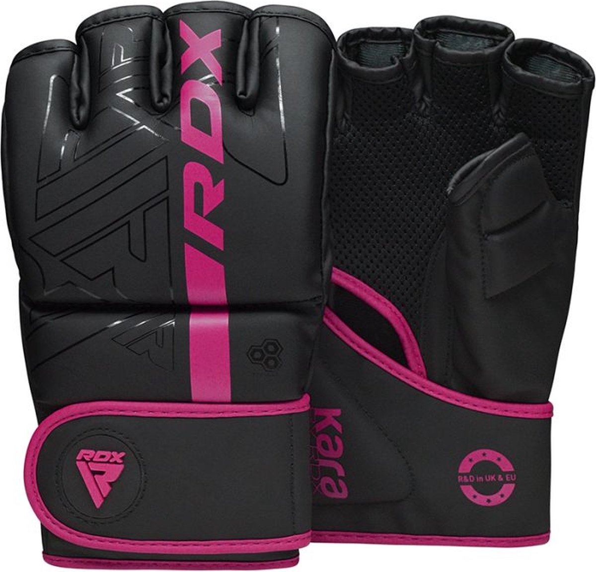 Rdx sports - f6 kara - bokshandschoenen - mma gloves - training - vechtsporthandschoenen - boksen - roze - mat - maat l